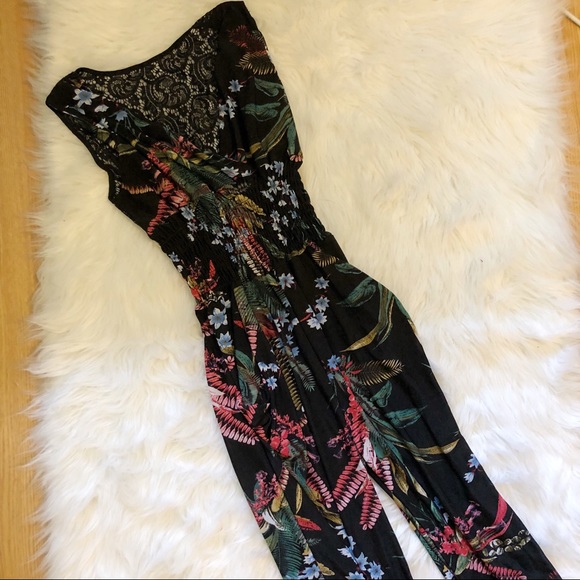 tropical romper womens